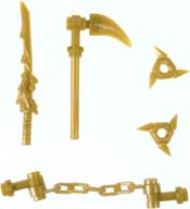 🌟 glimmering lego ninjago gold weapons minifigures: enhance your ninja collection! logo