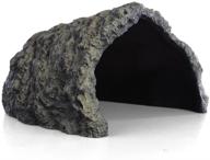 🐢 lingxuinfo reptile habitat decor - turtle hideaway cave bark bends - aquarium fish tank ornament логотип