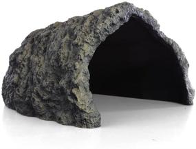 img 4 attached to 🐢 Lingxuinfo Reptile Habitat Decor - Turtle Hideaway Cave Bark Bends - Aquarium Fish Tank Ornament