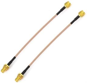 img 3 attached to Bingfu SMA Female Bulkhead Mount To SMA Male RG316 Antenna Extension Cable 6 Inch 15Cm 2-Pack Compatible With 4G LTE Router Gateway Cellular SDR USB Dongle Receiver