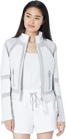 img 1 attached to 👚 Medium Blanc Noir Women's Clothing Jacket - Women's Apparel