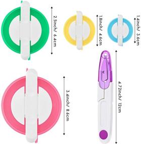 img 3 attached to Pom-pom Maker – 4 Sizes DIY Craft Tool Kit with Thread Cutter Scissors for Knitting Wool Fluff Ball Weaving Needle