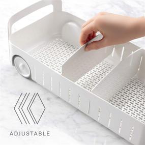 img 1 attached to 🗄️ YouCopia RollOut Caddy: 8" Wide, White Under Sink Organizer - Efficient Storage Solution