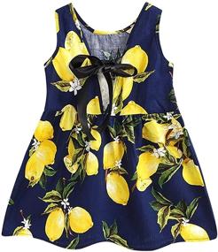 img 3 attached to DHASIUE Floral Sleeveless Sundress: Perfect Girls' Clothing for Summer Dresses