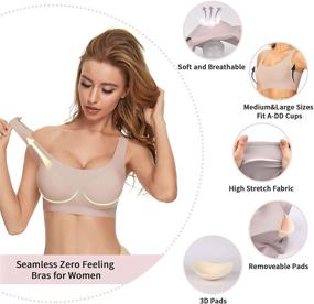 img 1 attached to 👙 Niidor Women's Seamless Wireless Leisure Clothing and Lingerie Set for Comfortable Sleep & Lounge