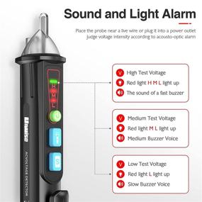 img 2 attached to 💡 Urwise 2021 Upgrade-VD11: Non-Contact Voltage Tester with Live Wire Judgment, Alarm & Flashlight, Dual Range AC 12V/48V~1000V