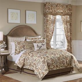 img 2 attached to Croscill Delilah King Comforter, Spice - Luxuriously Cozy Bedding for Enhanced Sleep Experience!