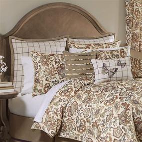 img 4 attached to Croscill Delilah King Comforter, Spice - Luxuriously Cozy Bedding for Enhanced Sleep Experience!