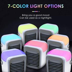 img 3 attached to 🌬️ Portable 3-in-1 Air Conditioner and Evaporative Cooler - Compact Personal Air Cooler, Humidifier, and Desktop Fan with 3 Wind Speeds, Ideal for Home or Office Use