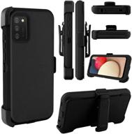 📱 venoro samsung galaxy a02s case – premium shockproof full body protection with kickstand and belt clip (black) logo