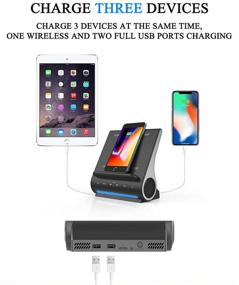 img 1 attached to Dockall 2: 10W Fast Qi Wireless Charging Sound Hub with Bluetooth Speakers - Handsfree for iPhone