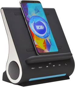 img 4 attached to Dockall 2: 10W Fast Qi Wireless Charging Sound Hub with Bluetooth Speakers - Handsfree for iPhone