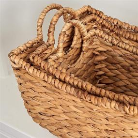 img 1 attached to Top-notch Outdoor Storage Solution: Set of 3 Natural Storage Baskets by Quality Outdoor Living - 29-BH03WH