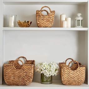 img 2 attached to Top-notch Outdoor Storage Solution: Set of 3 Natural Storage Baskets by Quality Outdoor Living - 29-BH03WH