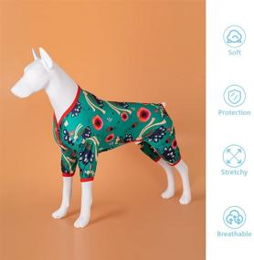 img 3 attached to 👕 Premium LovinPet Large Dog Clothes: Post-Surgery Wear, Pitbull 100% Pure Cotton Pajamas, Lightweight Pullover Pajamas for Labrador, Doberman, Boxer, and Short Hair Breeds - Full Coverage Dog PJs