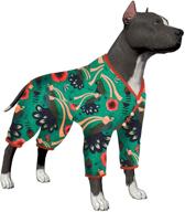 👕 premium lovinpet large dog clothes: post-surgery wear, pitbull 100% pure cotton pajamas, lightweight pullover pajamas for labrador, doberman, boxer, and short hair breeds - full coverage dog pjs логотип