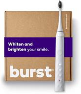 🦷 burst electric toothbrush with charcoal sonic toothbrush head: deep cleaning, fresh breath, and healthier smile - 3 modes: whitening, sensitive, massage - white [packaging may vary] logo