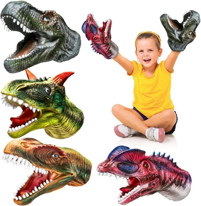 geyiie realistic tyrannosaurus dilophosaurus rajasaurus 로고