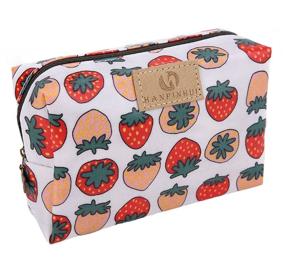 img 4 attached to Cartoon Printed Toiletry Cosmetic Strawberry