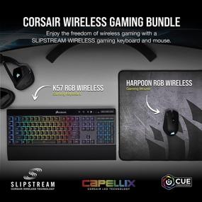 img 1 attached to CORSAIR Wireless Gaming Bundle - K57 RGB Wireless Gaming Keyboard - Harpoon RGB Wireless Gaming Mouse - Enhanced with Hyper-Fast Slipstream Wireless Technology