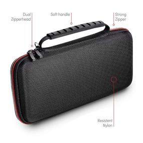 img 3 attached to 🎮 TALK WORKS Nintendo Switch Travel Case with Storage - Durable Dual Zipper Carrying Case, Rugged Handle, Side Pocket & Divider Sleeve (Includes 2 Game Card Holder Cases - Holds 8 Game Cards)