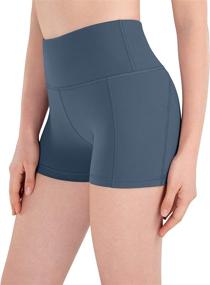 img 3 attached to 🩳 Espidoo Women's Yoga Shorts - High Waist Tummy Control Biker Short Pants for Workout, Hiking, Running, Cycling - 4", 5", 8" Inseam