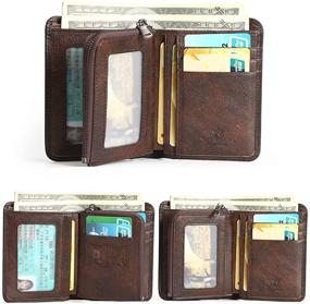 img 2 attached to Genuine Leather Vintage Cowhide Anti Theft Men's 👜 Wallets, Card Cases & Money Organizers: Reliable Style, Uncompromised Security