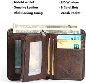 img 3 attached to Genuine Leather Vintage Cowhide Anti Theft Men's 👜 Wallets, Card Cases & Money Organizers: Reliable Style, Uncompromised Security