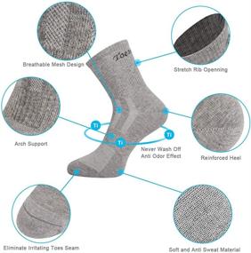 img 3 attached to 👣 Odor-Free & Quick-Dry Athletic Apparel for Men's Toes & Feet
