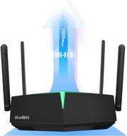 🚀 high-speed kuwfi wifi 6 gaming router with bitcoin support, beamforming, and gigabit ports for home office logo