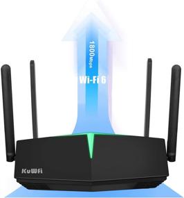 img 4 attached to 🚀 High-speed KuWFi WiFi 6 Gaming Router with Bitcoin Support, Beamforming, and Gigabit Ports for Home Office