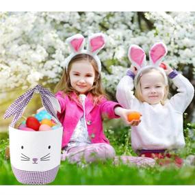 img 2 attached to Easter Basket Rabbit Bucket Canvas Cotton