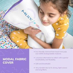 img 2 attached to 👶 MLILY Memory Foam Kids Pillows: Adjustable Cooling Bed Pillow for Restful Sleep, Neck Support, and Comfort - CertiPUR-US Certified, Ideal for Boys and Girls - Perfect Addition to Bed Set and Travel