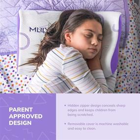 img 1 attached to 👶 MLILY Memory Foam Kids Pillows: Adjustable Cooling Bed Pillow for Restful Sleep, Neck Support, and Comfort - CertiPUR-US Certified, Ideal for Boys and Girls - Perfect Addition to Bed Set and Travel
