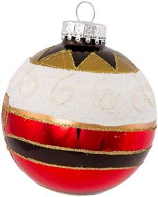 img 2 attached to 🎄 Kurt Adler Glass Ball Ornament with Nutcracker Design, 80mm