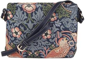 img 3 attached to 🍓 Timeless Style: William Morris Strawberry Thief Mini Satchel Crossbody Bag by Siganre