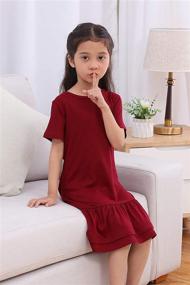 img 1 attached to 👗 Adorable GORLYA Toddler Casual Ruffle GOR1079 Girls' Clothing and Dresses: A Fashionable Delight for Your Little Princess