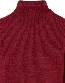 img 1 attached to Платье-свитер на длительные рукава с мокрым воротником для девочек от Amazon Essentials с приятной на ощупь текстурой.