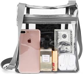 img 4 attached to 👜 Fashionable Clear F Color Stadium Approved Women's Handbags & Wallets: Crossbody Bags to Complement Your Style