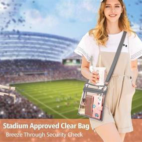 img 3 attached to 👜 Fashionable Clear F Color Stadium Approved Women's Handbags & Wallets: Crossbody Bags to Complement Your Style