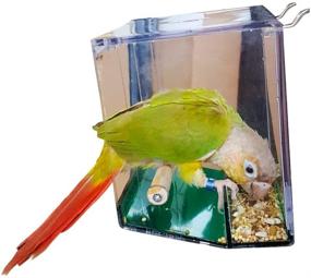 img 2 attached to 🐦 Bird Feeder Seed Catcher Tray Hanging Cup Food Dish for Cage - Ideal for Small Birds like Lovebirds, Cockatiels, Canaries, Sun Conures