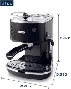 img 1 attached to ☕️ DELONGHI ECO310BK Espresso Machine, Compact 10.2 x 9.1 x 11.8 inches, Sleek Black/Stainless Design