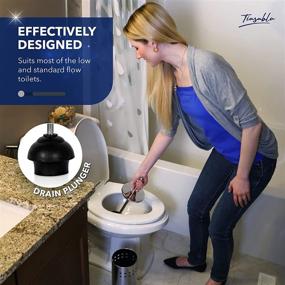 img 3 attached to 🚽 Tiasablu Concealed Holder Toilet Plunger - Heavy Duty, No Splash Back, Long Handle - Discreet Bathroom Plunger
