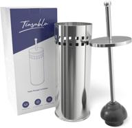 🚽 tiasablu concealed holder toilet plunger - heavy duty, no splash back, long handle - discreet bathroom plunger logo