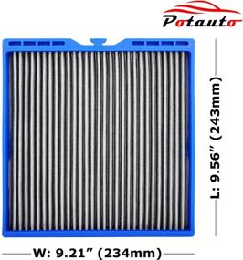 img 3 attached to 🚗 POTAUTO MAP 5005 (CF11809) Re-Washable Car Cabin Air Filter Replacement for CADILLAC ESCALADE ESV SILVERADO SUBURBAN TAHOE, GMC SIERRA 1500 LIMITED 2500 HD 3500 HD YUKON XL" - Ultimate Re-Washable Air Filter for Your Cadillac, Silverado, Suburban, Tahoe, Sierra, and Yukon XL