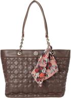 anne klein quilted east russet women's handbags & wallets for totes logo