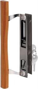 img 3 attached to 🔑 Upgrade Your Sliding Glass Door with PRIME-LINE C 1032 Keyed Handle Set – Quick and Easy Replacement for Old or Damaged Handles – Wood & Black Painted Diecast, Hook Style, Flush Mount (Fits 6-5/8” Hole Spacing)