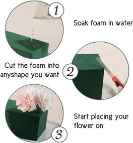 img 1 attached to 🌸 Miracliy 6-Piece Wet Floral Foam Blocks: Ultimate Floral Bricks for Florist Arrangements - Green Styrofoam Dry/Wet, Large Size - 9"L x 3.1"W x 4.3" H