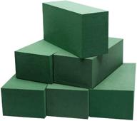 🌸 miracliy 6-piece wet floral foam blocks: ultimate floral bricks for florist arrangements - green styrofoam dry/wet, large size - 9"l x 3.1"w x 4.3" h logo