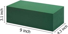 img 2 attached to 🌸 Miracliy 6-Piece Wet Floral Foam Blocks: Ultimate Floral Bricks for Florist Arrangements - Green Styrofoam Dry/Wet, Large Size - 9"L x 3.1"W x 4.3" H